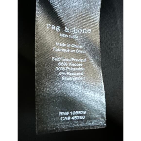 RAG & BONE WOMENS SMALL IRINA HIGH NECK STRETCH JERSEY KNIT TANK TOP BLACK - Picture 11 of 13